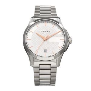 Gucci 'G-Timelss' Quartz Stainless Steel Unisex Adult Watch, Silver, 38mm